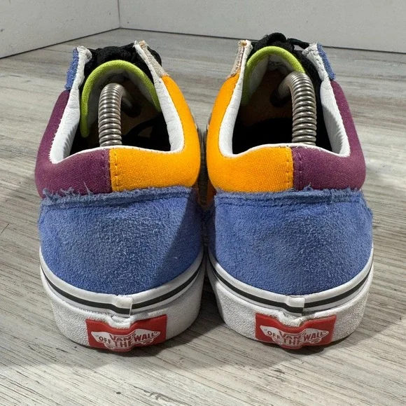 Vans Classic Old Skool "Mix and Match" Women's Sz 7 Blue Purple Orange EUC - Picture 4 of 8